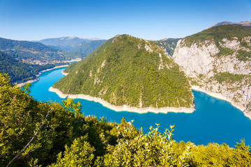 Obraz premium The Piva river in Montenegro
