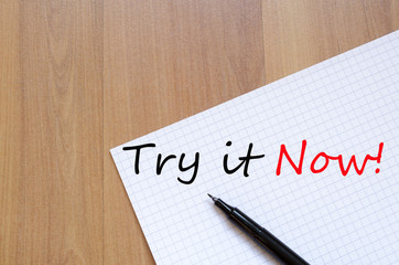 Try it now concept
