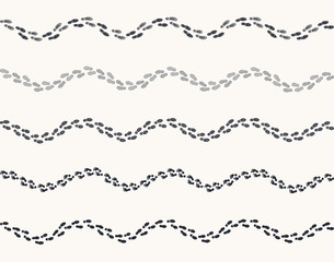 Obraz premium Footprints shoes icon, horizontal traces man