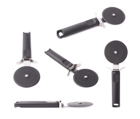 Ceramic pizza cutter wheel isolated