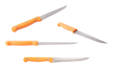 Steel kitchen knife isolated