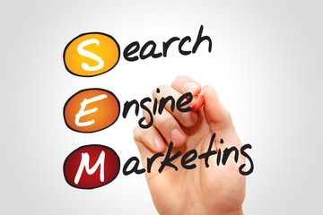 SEM Search Engine Marketing, business concept acronym