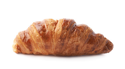 Sweet croissant pastry isolated