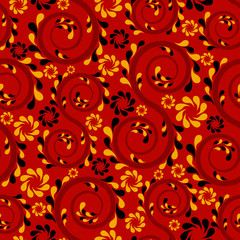 Swirl floral seamless