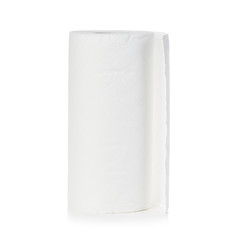 Roll of paper towel, isolated on white background