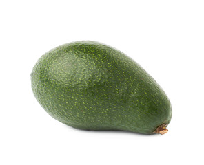 Single ripe avocado fruit isolated