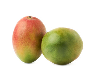 Two mango fruits isolated