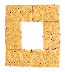 Square frame made of cookies