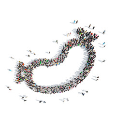 people in the shape of sausages.