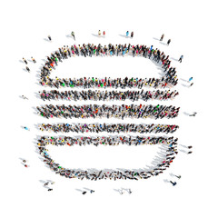 people in the shape of hamburger.