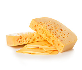 Cheese isolated on a white background