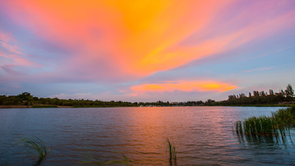 Wind River, a beautiful sunset.