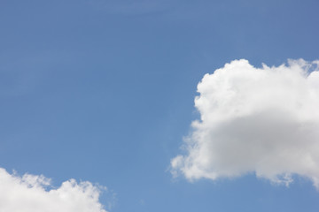 Blue sky background with cloud.