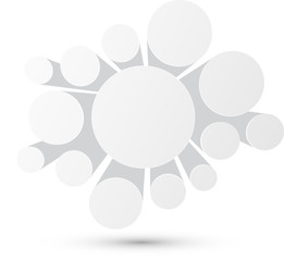 Bubble white infographics design.