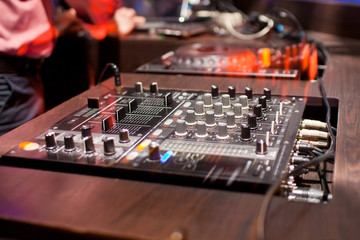 Mixing Console at the night club