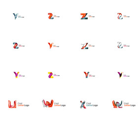 Fototapeta na wymiar Set of universal company logo ideas, business icon collection