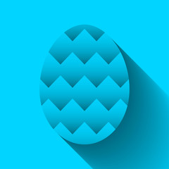 Easter egg with zigzag pattern. Editable vector. Eps 10