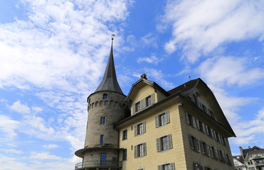 Fototapeta premium the scenery in lake lucerne, switzerland