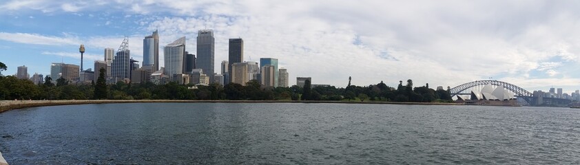 Fototapeta na wymiar Sydney City from Mrs Macquarie Point 