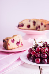 Homemade cherry pie (tart or fruit cake).