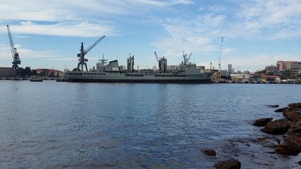 Obraz premium Navires de guerre, Wooloomooloo, Sydney, Australia