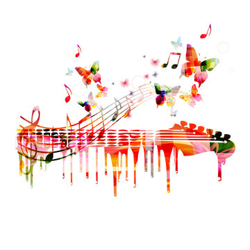 Colorful guitar fingerboard