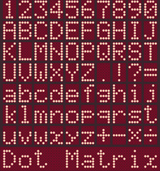 Digital alphabet and numbers, no gradients - obrazy, fototapety, plakaty