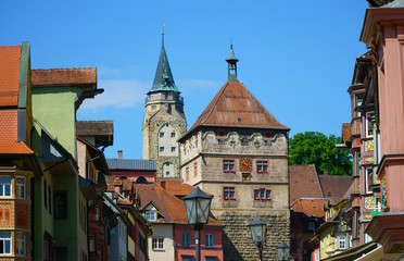 Fototapeta na wymiar Stadtkern mit Schwarzem Tor in der Stadt Rottweil