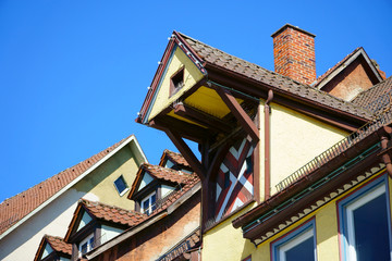 Fototapeta na wymiar Altes Bürgerhaus mit Aufzugsgaube in Rottweil