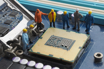 Miniature Network Engineers At Work