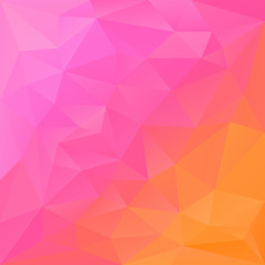 vector polygonal background triangular reflection colors - pink and orange