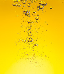 Oil bubbles in water