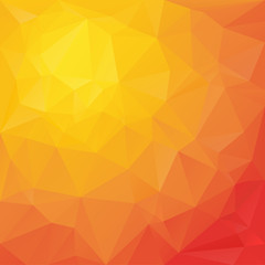 vector polygonal background triangular design reflection colors - red, orange, yellow
