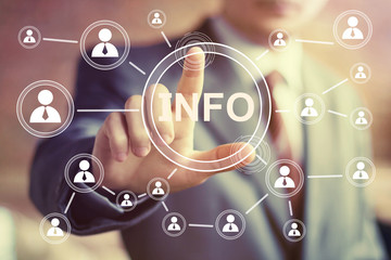 Business button info web signal connection icon