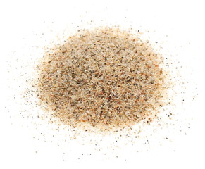 pile sand isolated on white background
