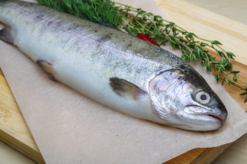 Raw trout