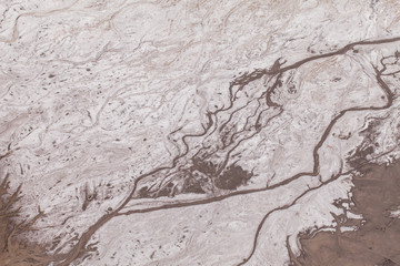 aerial view of Industrial waste reservoir