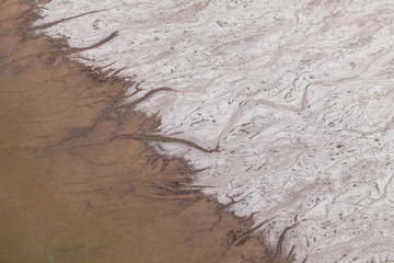 aerial view of Industrial waste reservoir