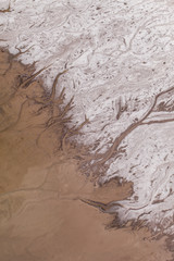 aerial view of Industrial waste reservoir