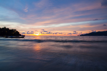 Fototapeta premium Sunset Patong beach, Phuket, Thailand