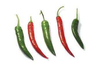 red and green chilli