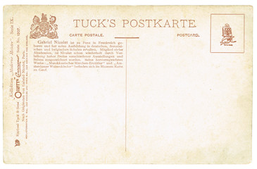 The reverse side of postcards of the early twentieth century. Vi