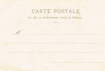 The reverse side of postcards of the early twentieth century. Vi