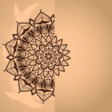 Download "Black and white collection round circle lace pattern ...