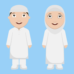 Muslim kids: boy and girl