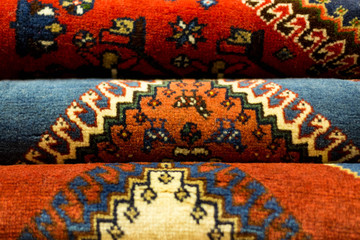 rugs for sale in the Isfahan bazaar, Iran
