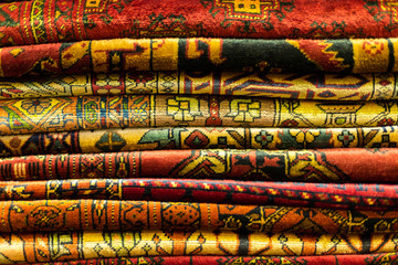 rugs for sale in the Isfahan bazaar, Iran