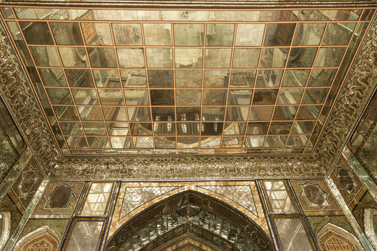 details from the 19th century Golestan palace in Tehran, Iran