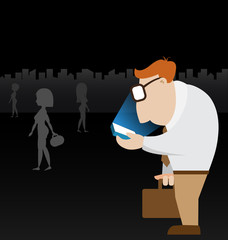 Businessman using his mobile