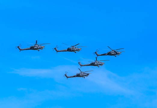 5 Mil Mi-28N (Havoc) attack helicopters